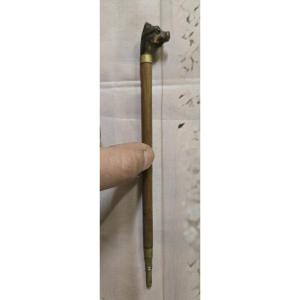 Mechanical Pencil With Sculpted Bulldog Head / Sulphide Eyes