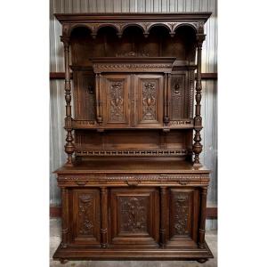 Important Renaissance Style Walnut Sideboard