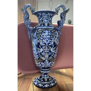 Vase en céramique Italienne décors Renaissance