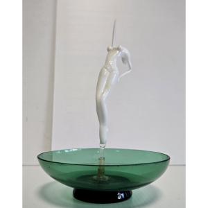 Murano: Ring Holder Or Trinket Tray From The Art Nouveau Period 