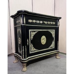Napoleon III Style "boulle" Furniture In Lacquered Wood