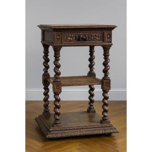 Table d’apparat style Renaissance en chêne massif