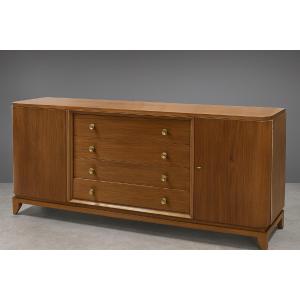 After André Arbus, Art Deco Period Sideboard In Light Mahogany