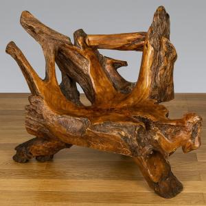 Rare fauteuil en racine d'abre 