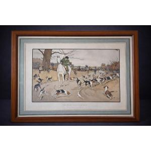 Cecil Aldin (1870-1935), After. A Hunting Morning And Drawn Blank: Polychrome Print