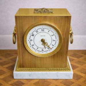 Jaeger Table Clock – Marble And Gilt Brass 