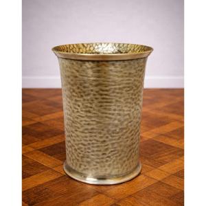 Timbale / gobelet Christian Dior en métal martelé, vintage, signé