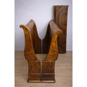 Walnut Burr Boat Bed - Charles X / Restoration / Louis Philippe Period