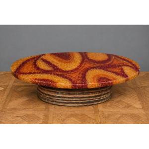 Accolay - Large Resin Design Coffee Table - Abstract Decor - 1970s