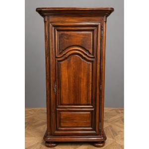 Louis XIII Solid Walnut Armoire Bonnetiére