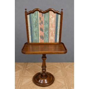 Table de lecture en noyer à écran tissu – époque Napoléon III