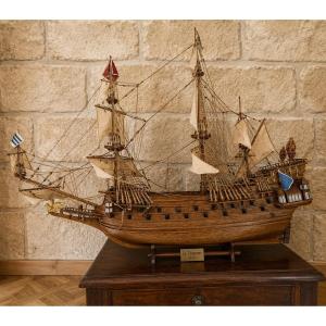 Grande maquette de navire « La Couronne » – Vaisseau français de 1636