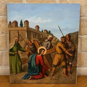 Stations Of The Cross – Jesus Falls Under The Cross (third Station), 19th Century 