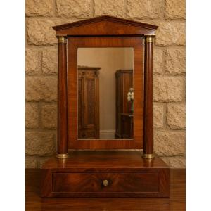 Mahogany Empire-style Dressing Table Mirror – 19th Century 
