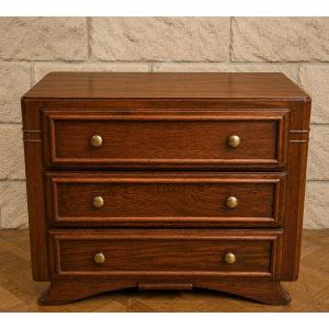 Art Deco-era Chest Of Drawers Made Of Mahogany And Stained Wood