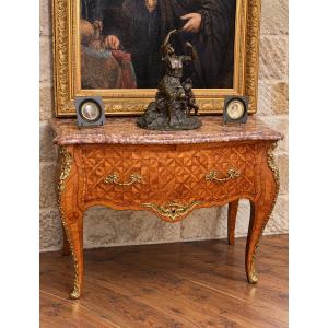 Commode d’applique, commode en console, commode à perruque / style Louis XV