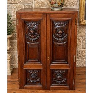 Pipe Cabinet—carved Wooden Collector's Piece—renaissance Style—19th Century 