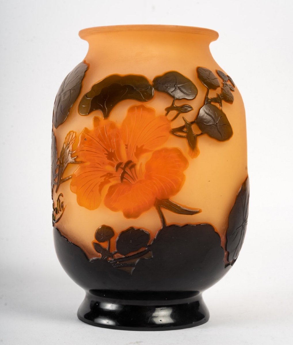 Gallé Vase With Floral Decor-photo-2