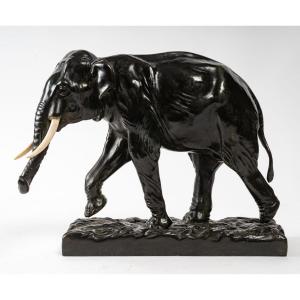 Walking Elephant Sculpture By Boudarel