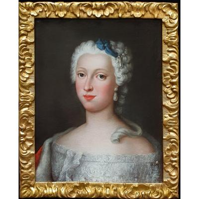 Portrait Of The Duchess Of Brunswick-wolfenbüttel (1715-1797) Circa 1730