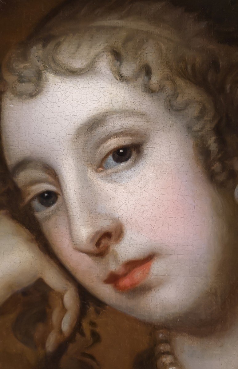 Portrait Of Margaret Brooke, Lady Denham C.1660’s; Circle Of Peter Lely (1618-1680) Oil Canvas-photo-4