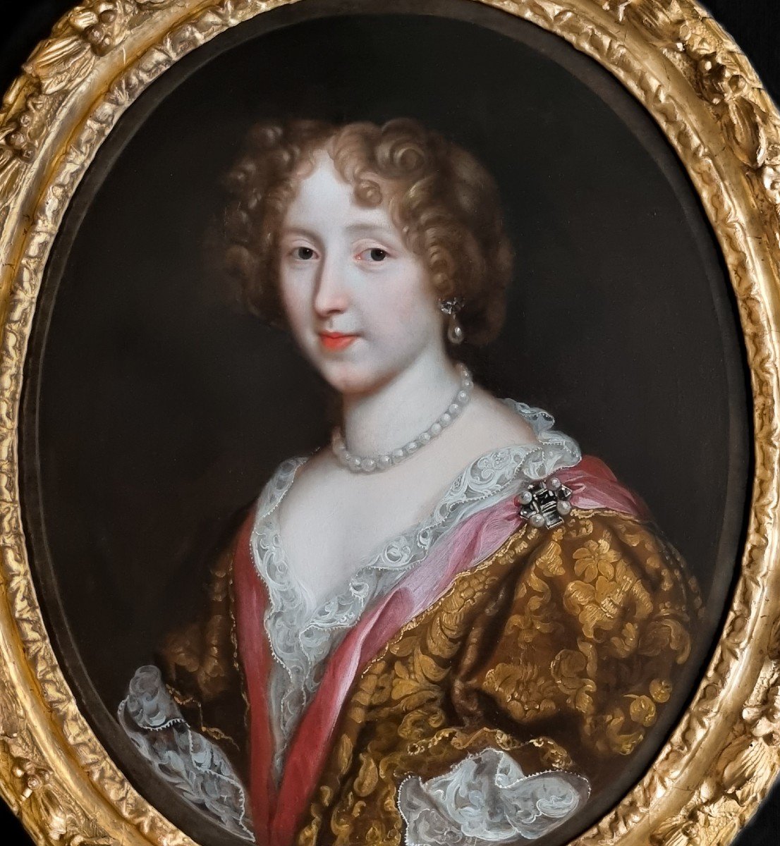 vers 1675 Portrait de Dame, Hélène Ferrand, Marquise de Saint Germain Beaupré ; Huile sur toile-photo-3
