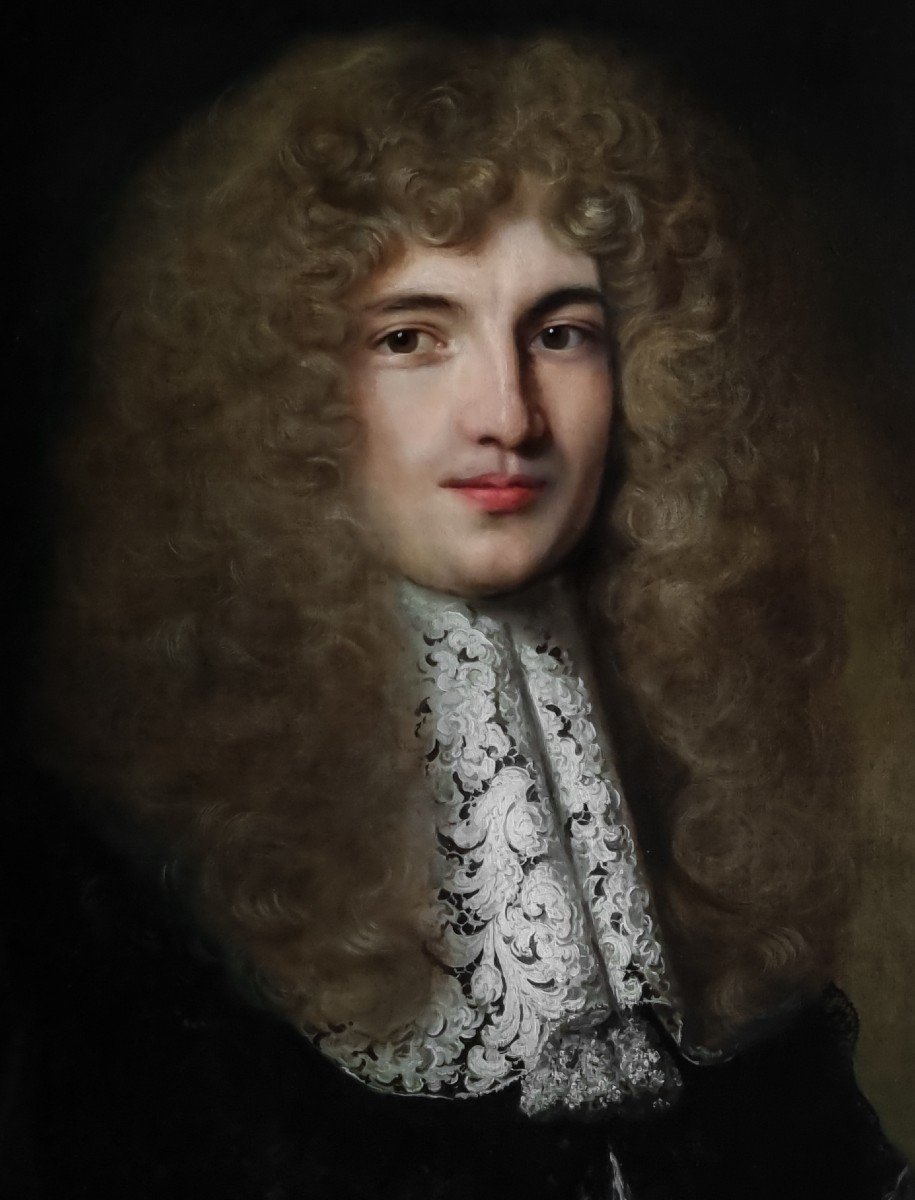Portrait Of A Gentleman With Elaborate Lace Collar C.1670, By Jacob Ferdinand Voet (1639-1689)-photo-4