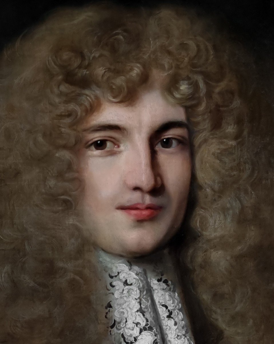 Portrait Of A Gentleman With Elaborate Lace Collar C.1670, By Jacob Ferdinand Voet (1639-1689)-photo-2