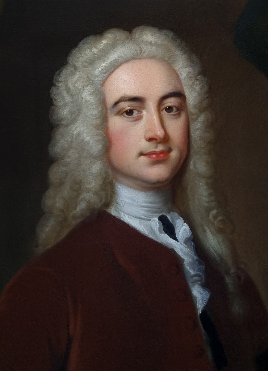 Portrait Of A Gentleman, Townsend Andrews C.1725; Circle Of Thomas Hudson, Oil On Canvas-photo-3