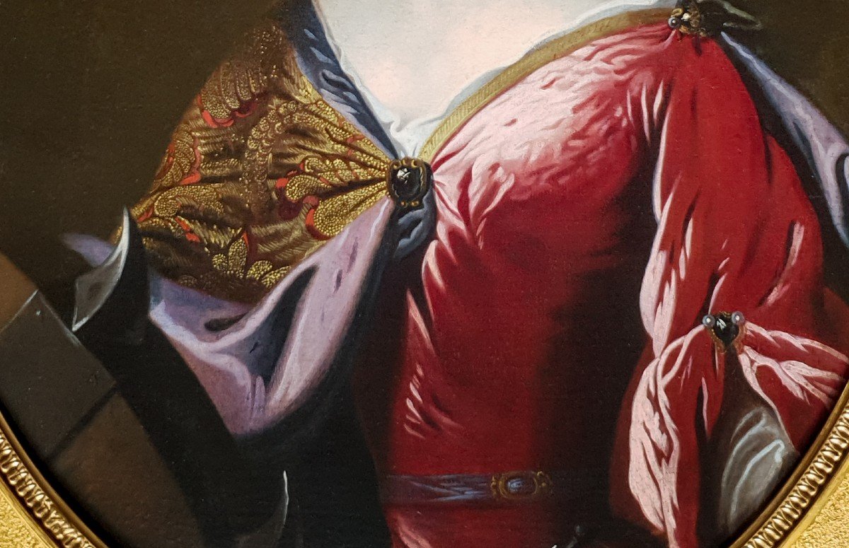 Vers 1690 Portrait De Dame Renée Bouthillier De Chavigny, Huile Toile, Provenance Du Château-photo-2