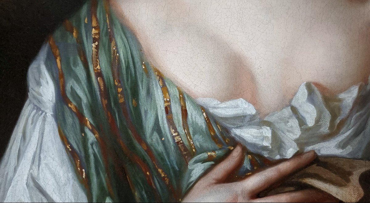 Portrait Of A Lady Seated By A Plinth In A Wooded Landscape C.1684/87; Circle Of Willem Wissing-photo-6