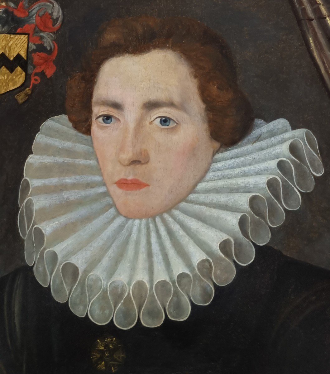 Elizabethan Portrait Of A Gentleman, Thomas Vavasour C.1587, Oil On Oak Panel Painting-photo-2