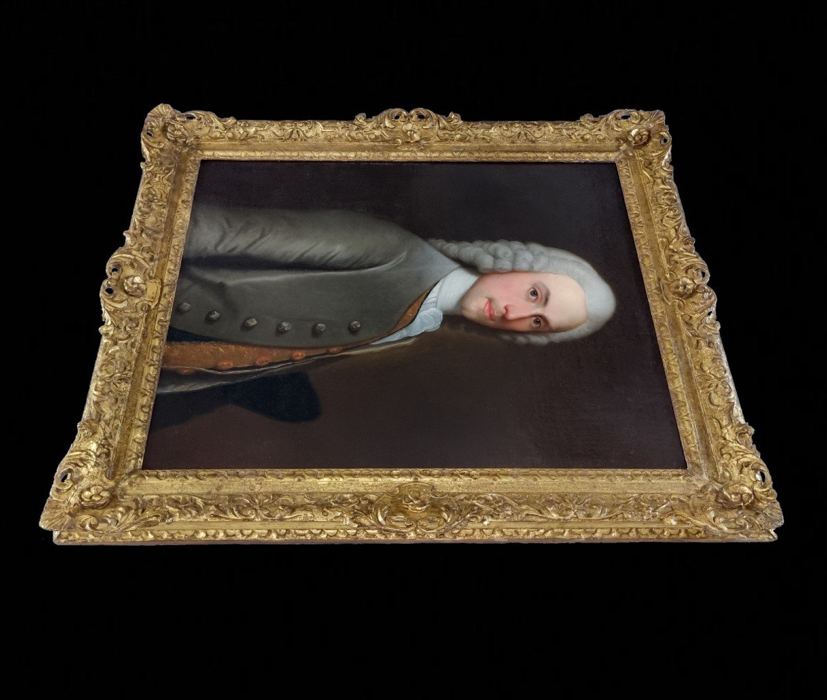 Portraits Of John & Abigail Ramey C.1746, Oil On Canvas Paintings, Fine Carved & Gilded Frames-photo-7