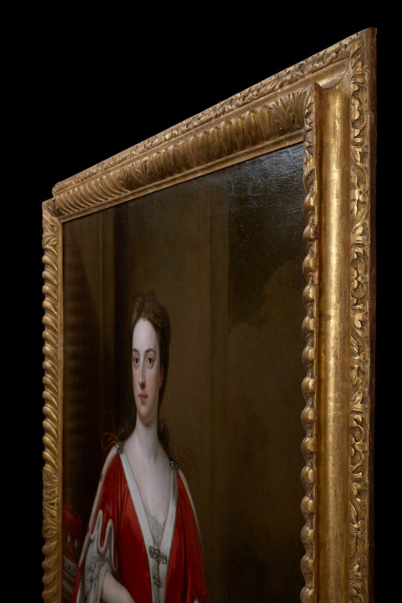Portrait d'Abigail, Comtesse De Kinnoull, Signé Et Daté, Godfrey Kneller, Huile Sur Toile-photo-3
