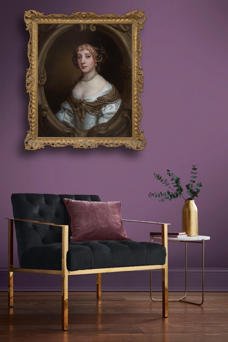 Portrait Lady, Grace Saunderson, Vicomtesse Castleton Vers 1665 Peinture à l'Huile, Peter Lely-photo-2