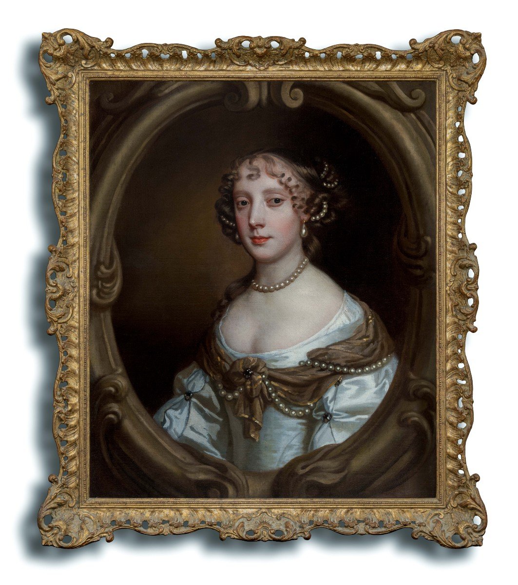 Portrait Lady, Grace Saunderson, Vicomtesse Castleton Vers 1665 Peinture à l'Huile, Peter Lely