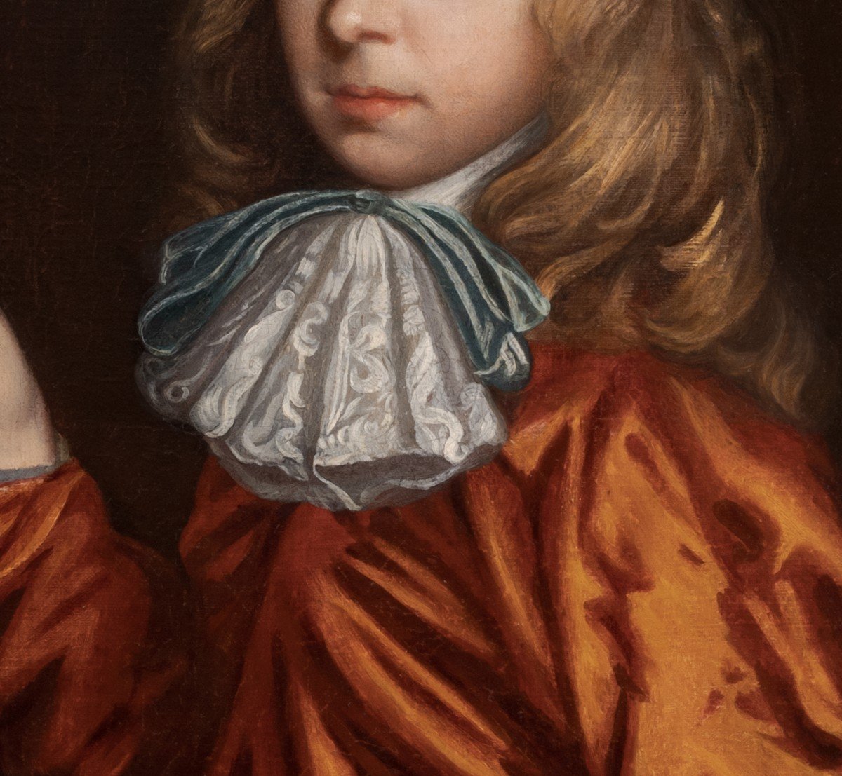 Portrait d'Un Jeune Gentilhomme Et d'Un Chien De Compagnie Vers 1680, Huile Sur Toile-photo-2