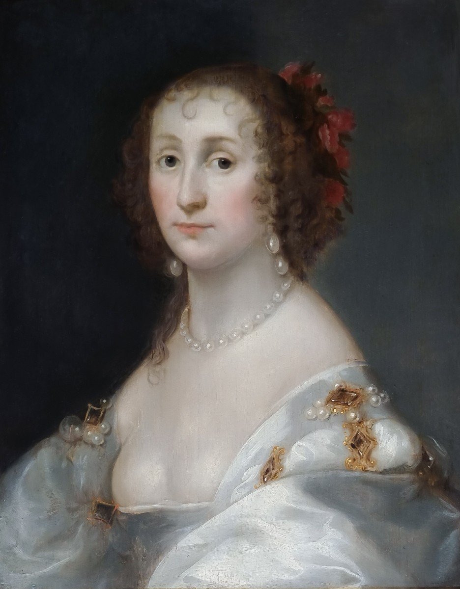 Portrait Of Lady Diana Cecil, Countess Of Elgin C.1638, Oil On Panel, Manor House Provenance-photo-1