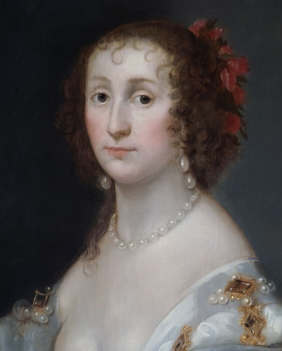 Portrait Of Lady Diana Cecil, Countess Of Elgin C.1638, Oil On Panel, Manor House Provenance-photo-2