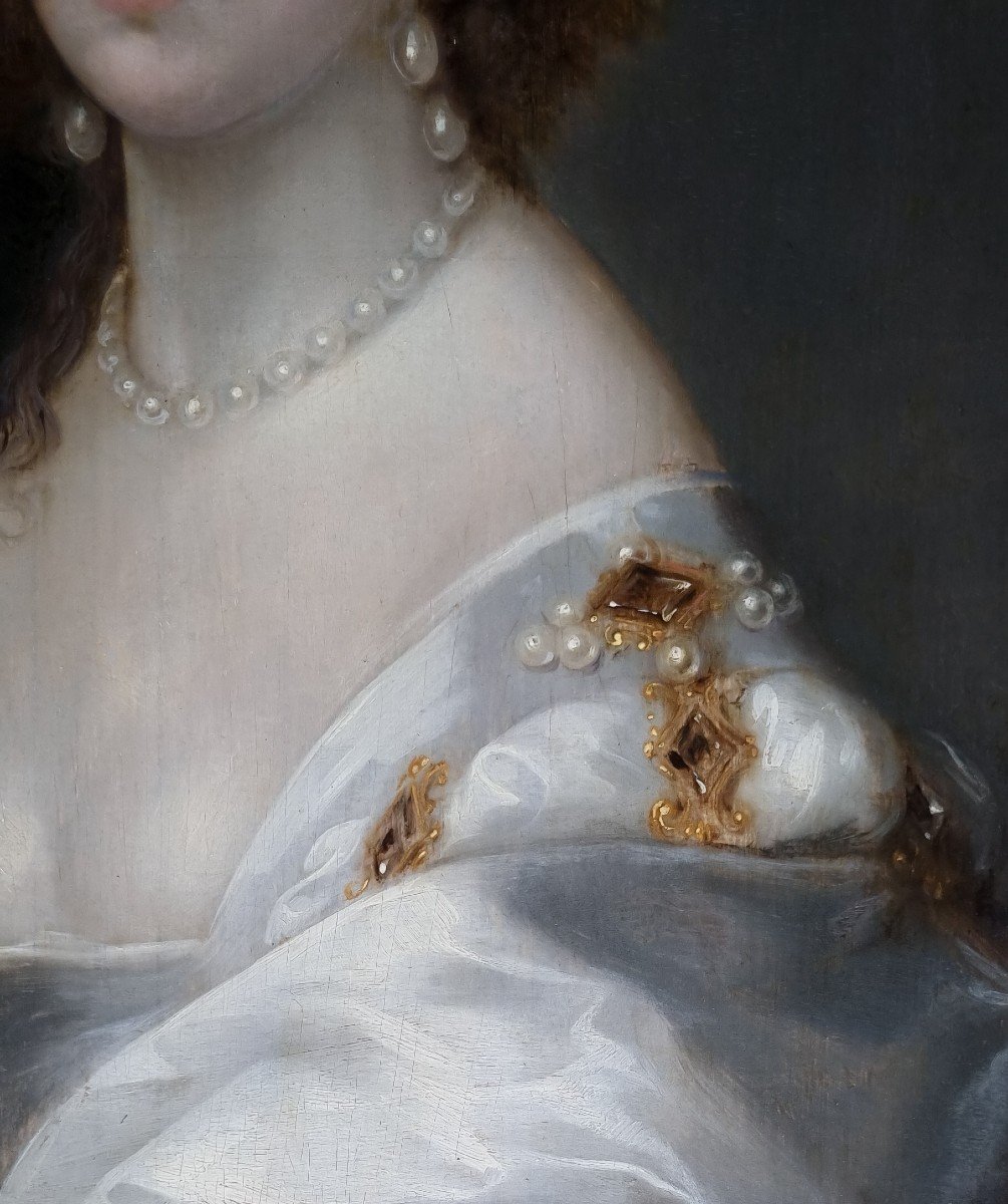Portrait Of Lady Diana Cecil, Countess Of Elgin C.1638, Oil On Panel, Manor House Provenance-photo-3