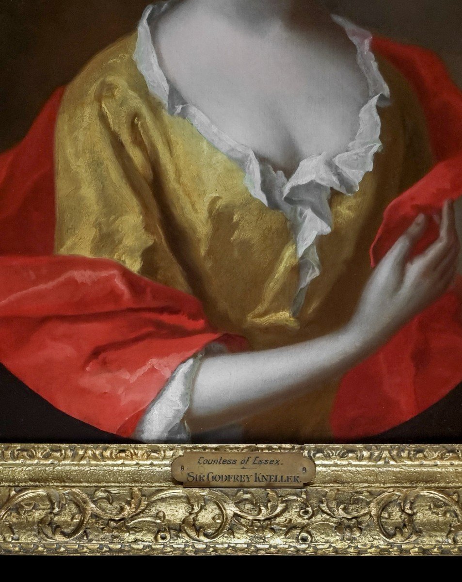 Portrait d'Une Dame, Mary Capel, Comtesse d'Essex Vers 1698 ; Entourage De Sir Godfrey Kneller-photo-4