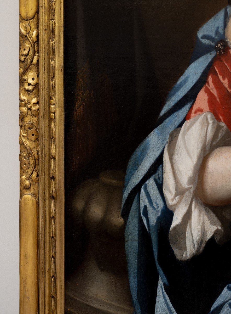 Portrait De Lady Elizabeth Bertie Willoughby Sur Un Porche 1692, Peinture à l'Huile Sur Toile-photo-5
