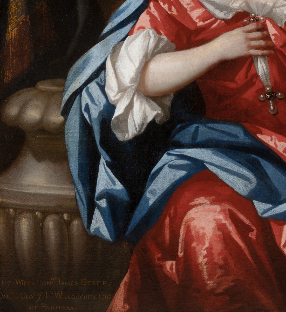 Portrait De Lady Elizabeth Bertie Willoughby Sur Un Porche 1692, Peinture à l'Huile Sur Toile-photo-7
