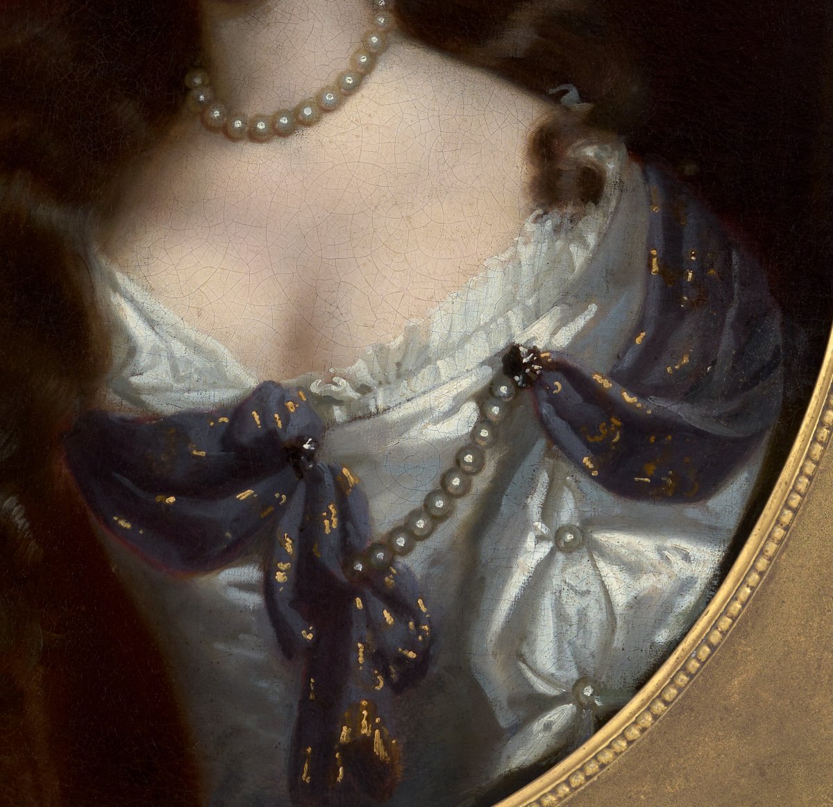 Portrait d'une dame, la comtesse Westmoreland en robe argentée vers 1667, huile sur toile-photo-5