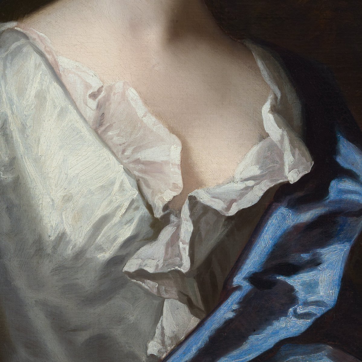 Portrait d'une dame en robe blanche et manteau bleu, Frances Lady Berkeley vers 1695-photo-4