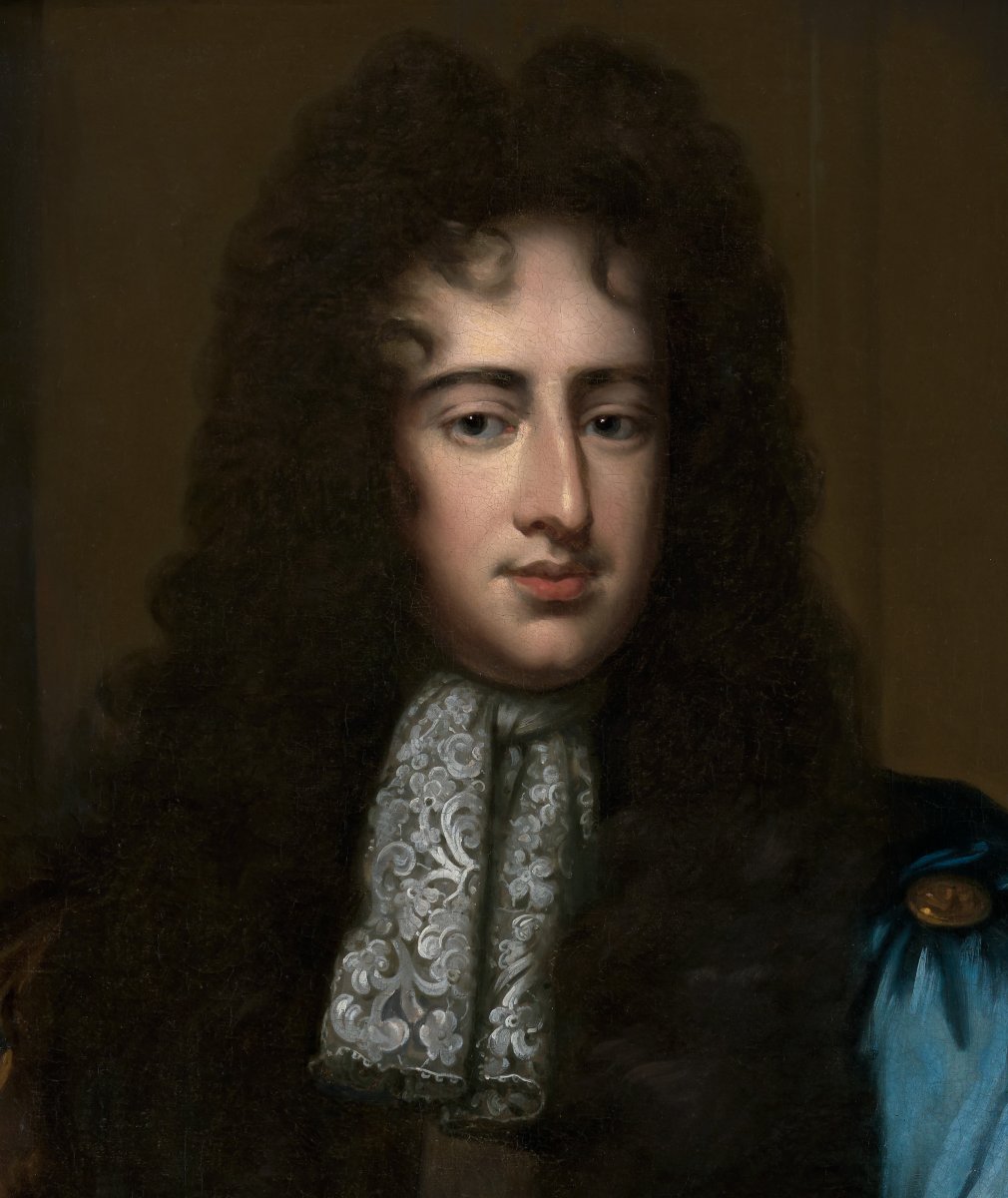 Portrait Of A Gentleman, Sir Henry Hobart Blue Cloak & Cravat C.1683-1684; By William Wissing-photo-3