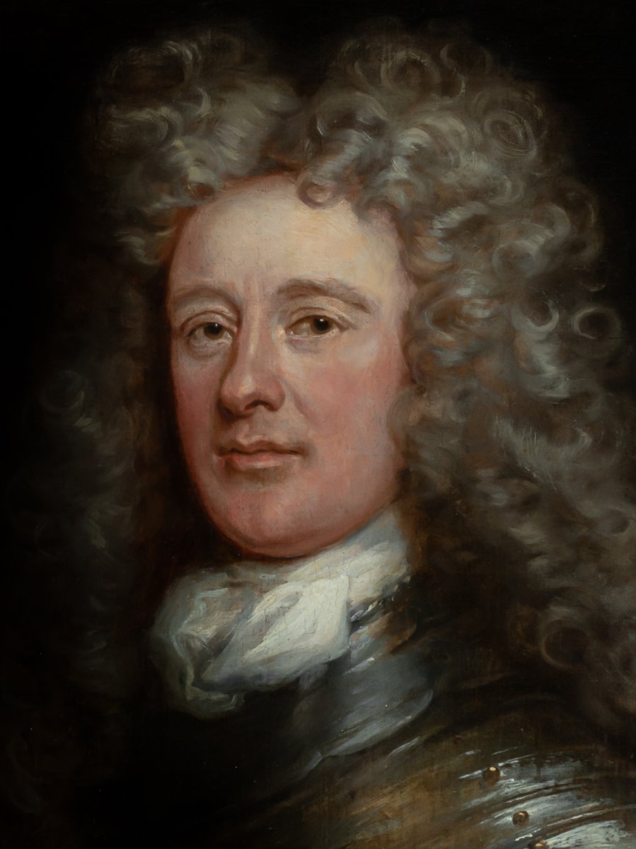 Portrait Of An Aristocratic Gentleman In Armour C.1700; Jean Baptiste De Medina, Oil On Canvas-photo-2