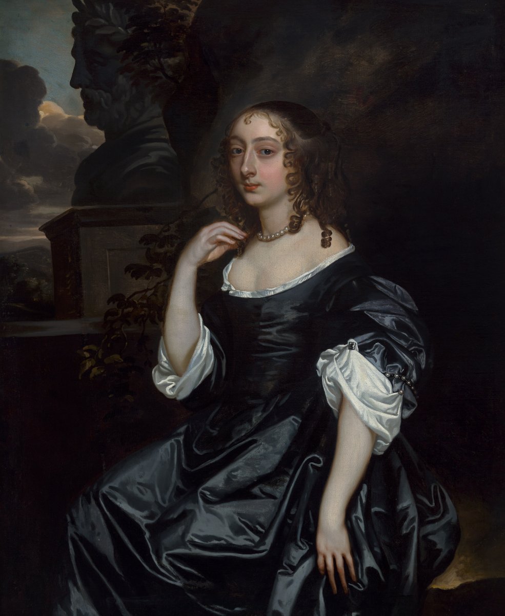 Portrait d’une dame, Élisabeth Percy, vers 1660–1665 (atelier Lely), période de la Restauration-photo-2