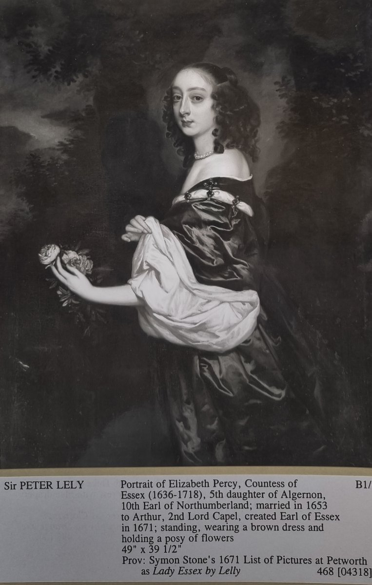 Portrait d’une dame, Élisabeth Percy, vers 1660–1665 (atelier Lely), période de la Restauration-photo-4