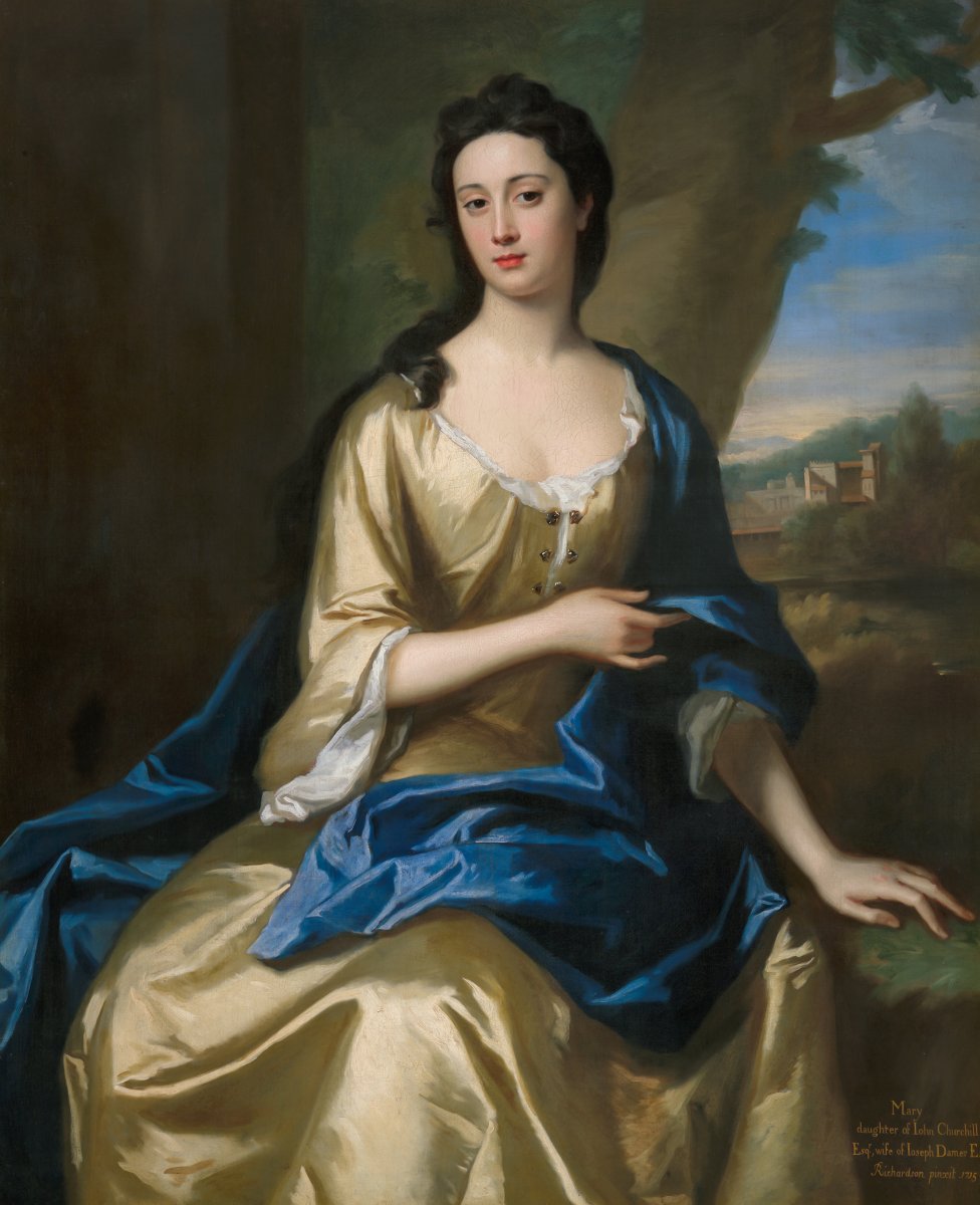Portrait de Mary Churchill, épouse de Joseph Damer, 1715, attribué Jonathan Richardson-photo-2